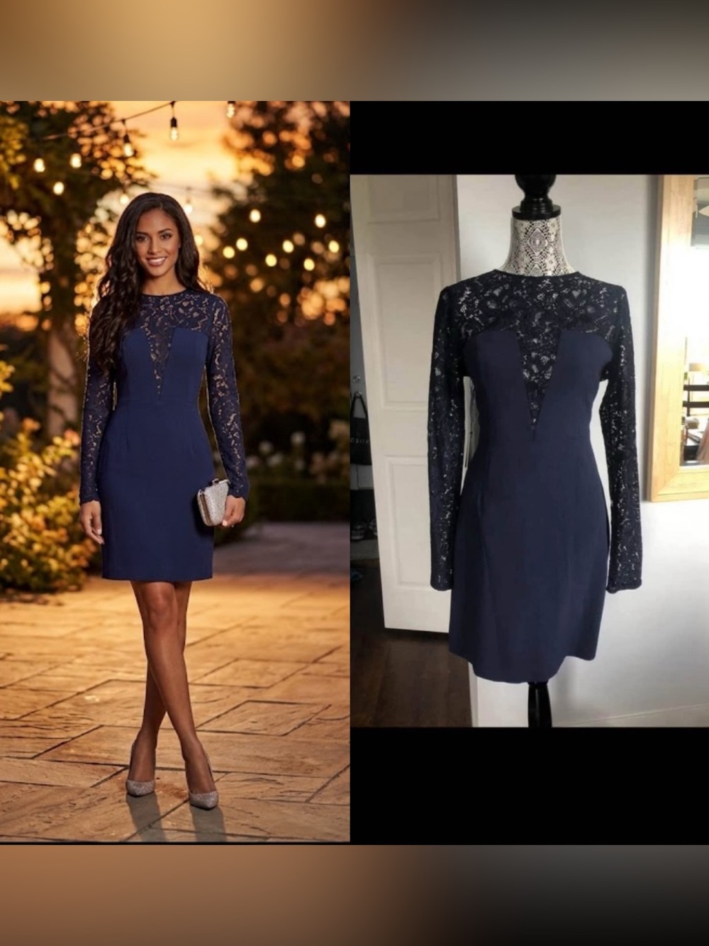 NWT Aritzia Babaton Masaki Dress. Size 10. XL. Navy Blue.